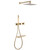 Душевая система для ванны с термостатом Abber Rund AF8750G, золото матовый - фото 