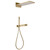 Душевая система для душа с термостатом Abber Rund AF8752G, золото матовый - фото 