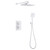 Душевая система для душа с термостатом Abber Weiss Insel AF8051W, белый - фото 