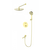Душевая система для ванны с термостатом Wonzon & Woghand Stick WW-88929010-BG, золото брашированное - фото 