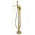 Смеситель для ванны напольный Wonzon & Woghand Stick WW-88649901-BG, золото - фото 