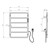 Полотенцесушитель электрический Wonzon & Woghand Wismar П6 450x640 мм WW-AL201-BR, никель - фото 5