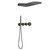 Душевая система для душа с термостатом Timo Saona SX-2350/03SM (со скрытой частью) чёрный матовый - фото 