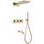 Душевая система для ванны с термостатом Abber Wasser Kreis AF8150G (со скрытой частью) золото матовое - фото 