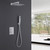 Душевая система для душа с термостатом Abber Daheim AF8251W (со скрытой частью) белый матовый - фото 2