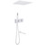 Душевая система для ванны с термостатом Abber Daheim AF8254W (со скрытой частью) белый матовый - фото 