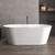 Ванна отдельностоящая Abber Stein 170x80 см AS9605, белый матовый - фото 