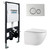 Инсталляция с подвесным унитазом комплект: Abber AC0105 с подвесным унитазом Bequem AC1100 с крышкой микролифт, кнопка смыва AC0121 хром - фото 