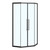 Душевое ограждение Azario OSAKA 100х100 см AZ-092K2-100-MB-CL, чёрный матовый/прозрачное - фото 
