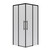 Душевое ограждение Niagara Nova 80x80 см NG-6828-34BLACK, чёрный/прозрачное - фото 