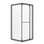 Душевое ограждение Niagara Nova 100x100 см NG-6835-34BLACK, чёрный/прозрачное - фото 