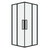 Душевое ограждение Grossman Cosmo 90х90 см 300.K33.02.9090.21.00, чёрный/прозрачное - фото 