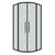 Душевое ограждение Grossman Cosmo 90х90 см 301.K33.02.9090.21.02, чёрный/шиншилла - фото 