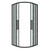 Душевое ограждение Grossman Cosmo 90х90 см 301.K33.02.9090.21.02, чёрный/шиншилла - фото 2
