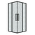 Душевое ограждение Grossman Cosmo 80х80 см 300.K33.02.8080.21.02, чёрный/шиншилла - фото 