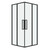Душевое ограждение Grossman Cosmo 90х90 см 300.K33.02.9090.42.00, оружейная сталь/прозрачное - фото 