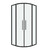 Душевое ограждение Grossman Cosmo 90х90 см 301.K33.02.9090.21.00, чёрный/прозрачное - фото 