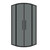 Душевое ограждение Grossman Cosmo 90х90 см 301.K33.02.9090.21.10, чёрный/тонированное - фото 