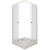 Душевое ограждение Triton Вельвет 90x90 см Щ0000061815, белый/матовое - фото 