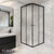 Душевое ограждение Parly ZQ 90х90 см ZFQ911B, чёрный/прозрачное - фото 4
