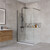 Душевая перегородка BelBagno 110 см KRAFT-L-1-110-C-NERO, чёрный/прозрачное - фото 