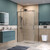 Душевое ограждение BelBagno 110x100 см SOFT_CLOSE-1-AH-1-110/100-C-GM, оружейная сталь/прозрачное - фото 2