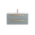 Тумба подвесная с раковиной Cezares 120 см ECO-CER-N-1200-2C-SO-GAO-P (раковина CZR-8073-120-1-2) серо-голубой матовый - фото 