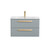 Тумба подвесная с раковиной-столешницей Cezares 80 см ECO-CER-N-800-2C-SO-GAO-P (раковина CZR-8095-80) серо-голубой матовый - фото 