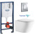 Инсталляция с подвесным унитазом комплект: Grohe Rapid SL 38772001 с подвесным безободковым унитазом Aquatek Либерти AQ1999T-00 сиденье микролифт, крепление, с кнопкой смыва хром (Система смыва торнадо) - фото 