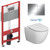 Инсталляция с подвесным унитазом комплект: TECEbase 2.0 9400412 с подвесным безободковым унитазом Grossman GR-4411MSQ сиденье микролифт, крепление, с кнопкой смыва хром (Система смыва торнадо) - фото 
