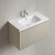 Тумба подвесная с раковиной-столешницей Sancos Snob R 1.0 80 см SNR1.080CE, Beige soft (раковина Element CN7005) - фото 