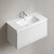 Тумба подвесная с раковиной-столешницей Sancos Snob R 1.0 90 см SNR1.090W, Bianco (раковина Element CN7002) - фото 