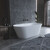 Ванна отдельностоящая Cezares Solid Surface COMFORT 170x75 см CZR-COMFORT-170-75-53-SSB, белый матовый - фото 