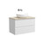 Тумба подвесная с раковиной Sancos Snob R 80 см SNR80W, Bianco (раковина Element CN5024, столешница TT80A2) - фото 