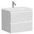 Тумба подвесная с раковиной Sancos Folk 60 см FL60W, Bianco (раковина Grace CN7011) - фото 