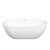 Ванна отдельностоящая Sancos Leaf 170x80 см FB20MW, белый матовый - фото 4