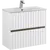Тумба подвесная с раковиной Art&Max Elegant AM-ELEGANT-600-2C-SO-BL-LED-P 60 см (раковина AM7110-60) белый глянец - фото 