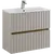 Тумба подвесная с раковиной Art&Max Elegant AM-ELEGANT-600-2C-SO-GCM-LED 60 см (раковина AM7110-60) светло-серый матовый - фото 