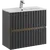 Тумба подвесная с раковиной Art&Max Elegant AM-ELEGANT-600-2C-SO-GM-LED 60 см (раковина AM7110-60) серый матовый - фото 