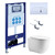 Инсталляция с подвесным унитазом комплект: SET AQUATEK КЛАССИК cm-042 4в1 (рама AQUATEK INS-0000025 + крепление KKI-0000002 + кнопка KDI-0000042 + унитаз AQ1112-00 + тонкое сиденье с механизмом soft close) - фото 