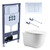 Инсталляция с подвесным унитазом комплект: SET КЛАССИК cm-INS23-009 4в1 (рама AQUATEK INS-0000023 +крепеж KKI-0000001 +кнопка KDI-0000009 +унитаз AQ1112-00 с крышкой sc) - фото 