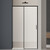 Душевая дверь Vincea Софт 2 (Soft 2) 100 см VDS-3SO2100CLB, чёрный/прозрачное - фото 