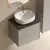 Тумба подвесная с раковиной Sancos Вельта (Velta) 60 см VL60WG (раковина Element CN6018, столешница TT60A1) тёплый серый - фото 