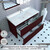 Тумба подвесная с раковиной-столешницей Caprigo Уэльс 100 см 36014eml-019.000.00.20, бордовый - фото 2