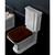 Унитаз-компакт Kerasan Waldorf 411701 (бачок 417901, механизм смыва 756993, крепление 760393) белый/бронза - фото 