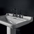 Раковина подвесная Kerasan Waldorf 80 см 4141K1bi/cr*3 (заглушка для перелива 811393br) белый/бронза - фото 2