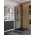 Душевая перегородка BelBagno 90 см UNO-L-1-TB-90-BR-GM (стекло 8 мм) оружейная сталь/бронза - фото 
