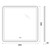 Зеркало BelBagno 80 см SPC-MAR-800-800-LED-3000K-TCH-WARM - фото 6