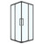Душевое ограждение Loranto Sunway 100x100 см CS-AB01B-100, чёрный матовый/прозрачное - фото 