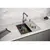 Кухонная мойка Paulmark NEXT-MULTI SINK 54-L UNI 1,2 мм PM785445-L-GM, вороненая сталь - фото 3
